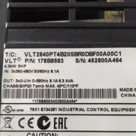 Danfoss VLT2840PT4B20SBR0DBF00A00C1 frequency converter