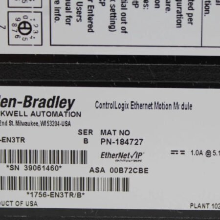 Allen Bradley 1756-EN3TR/B ControlLogix Ethernet Motion Module
