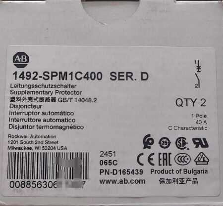 ALLEN BRADLEY 1492-SPM1C400 CIRCUIT BREAKER