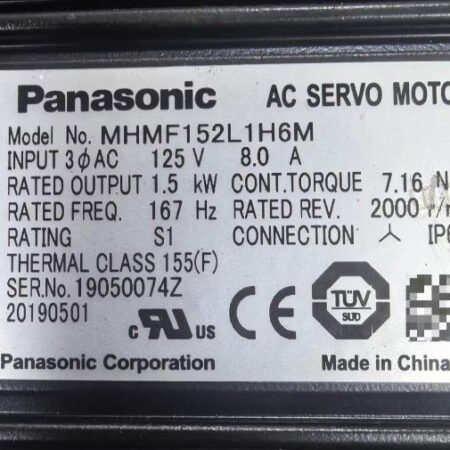 Panasonic AC Servo Motor MHMF152L1H6M