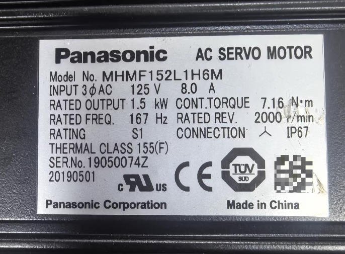 Panasonic AC Servo Motor MHMF152L1H6M 2 1a24a594 eba6 48a8 be33 28265c8bcdac