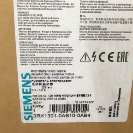 SIEMENS High Feature DOL Starter 3RK1301-0AB10-0AB4