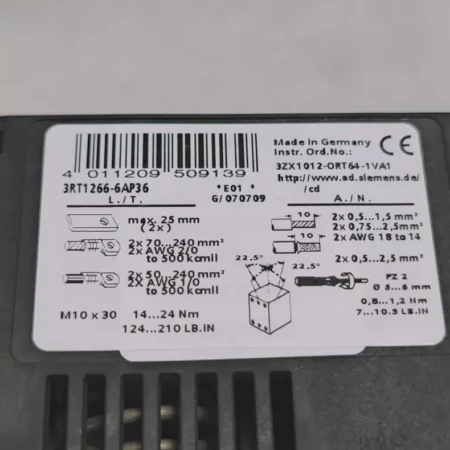 SIEMENS 3RT1266-6AP36-0KA1 Safety Relay