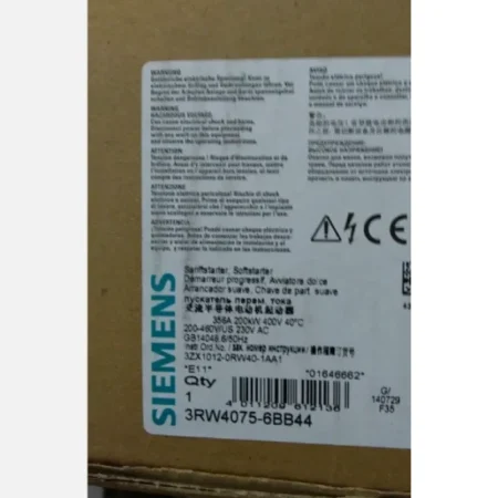 SIEMENS 3RW4075-6BB44 RIUS Soft Starter