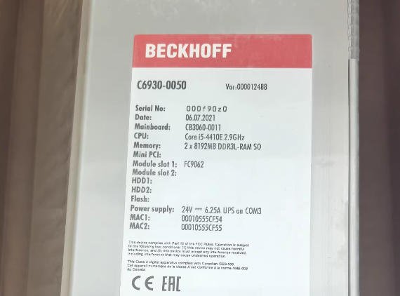 BECKHOFF C6930-0050 industrial computer 2 69ec1d91 c41a 48ea bfe3 84ffbe4c1f29