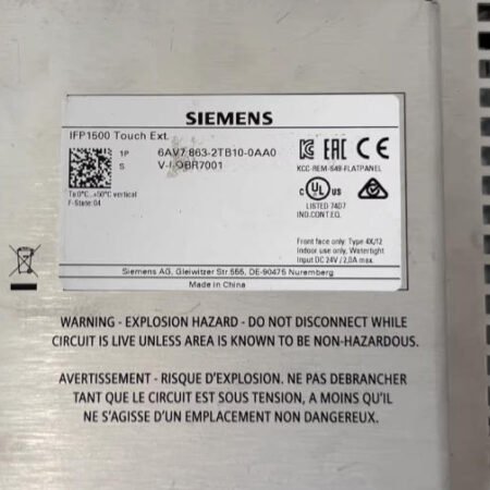 SIEMENS touch screen 6AV7863-2TB10-0AA0