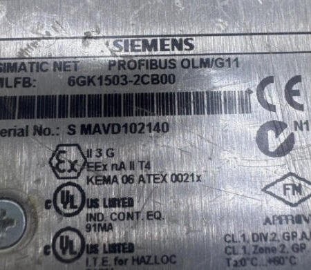 SIEMENS 6GK1503-2CB00 Profibus OLM Optical Link Module