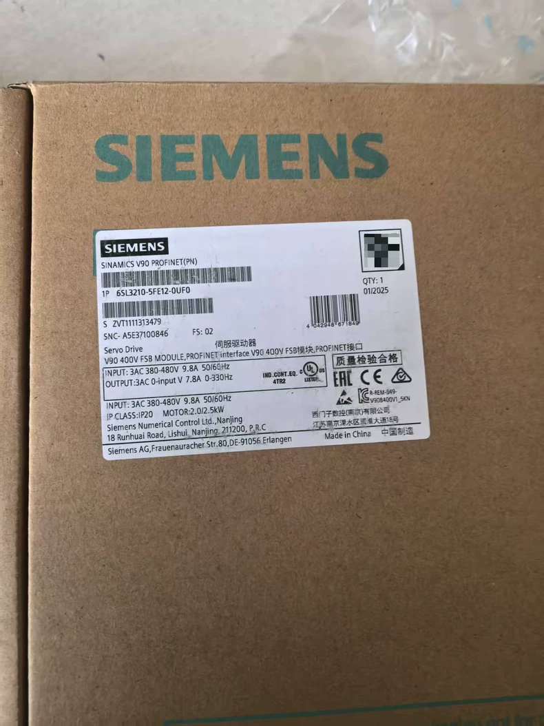SIEMENS 6SL3210-5FE12-0UF0 Servo Driver 2 6SL3210 5FE12 0UF0 1766021624782