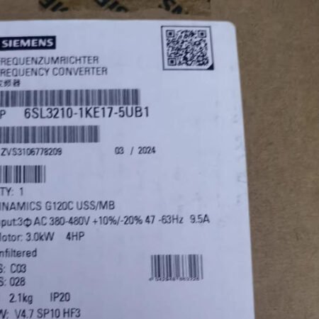 SIEMENS 6SL3210-1KE17-5UB1 RATED P0WER Inverter