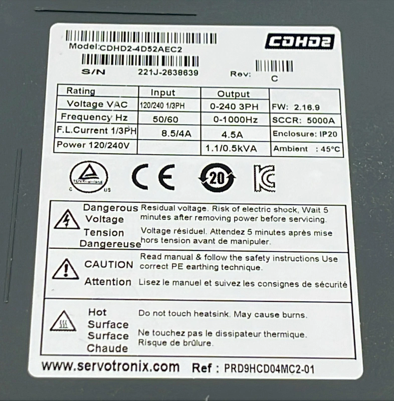 Servotronix CDHD2-4D52AEC2 Digital Servo Drive 1 Servotronix CDHD2-4D52AEC2 Digital Servo Drive
