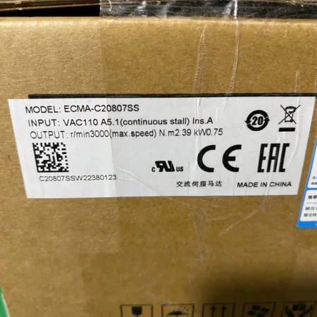 DELTA AC Servo Motor ECMA-C20807SS