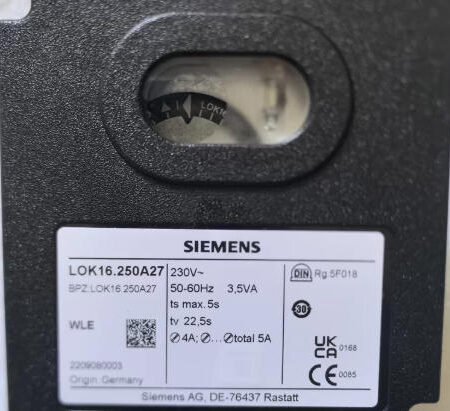 SIEMENS LOK16.250A27 Boiler Program Control Box