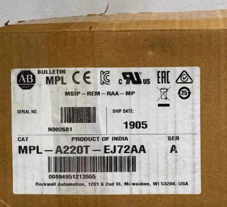 Allen-Bradley MPL-A220T-EJ72AA Servo motor