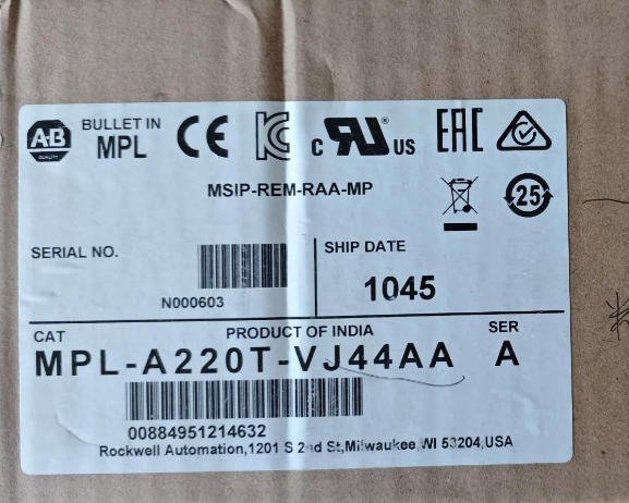 Allen Bradley MPL-A220T-VJ44AA Inverter AC Servo Motor 2 MPL A220T VJ44AA