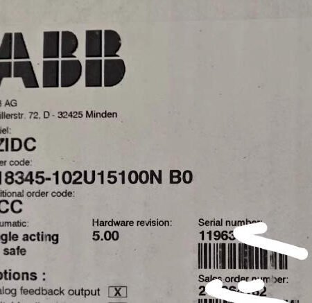 ABB TZIDC V18345-102U positioner