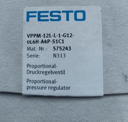 FESTO proportional valve VPPM-12L-L-1-G12-0L6H-A4P-S1C1
