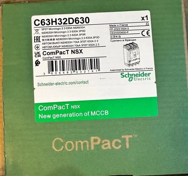 Schneider Molded Circuit Breaker C63H32D630 Case 1 C63H32D630