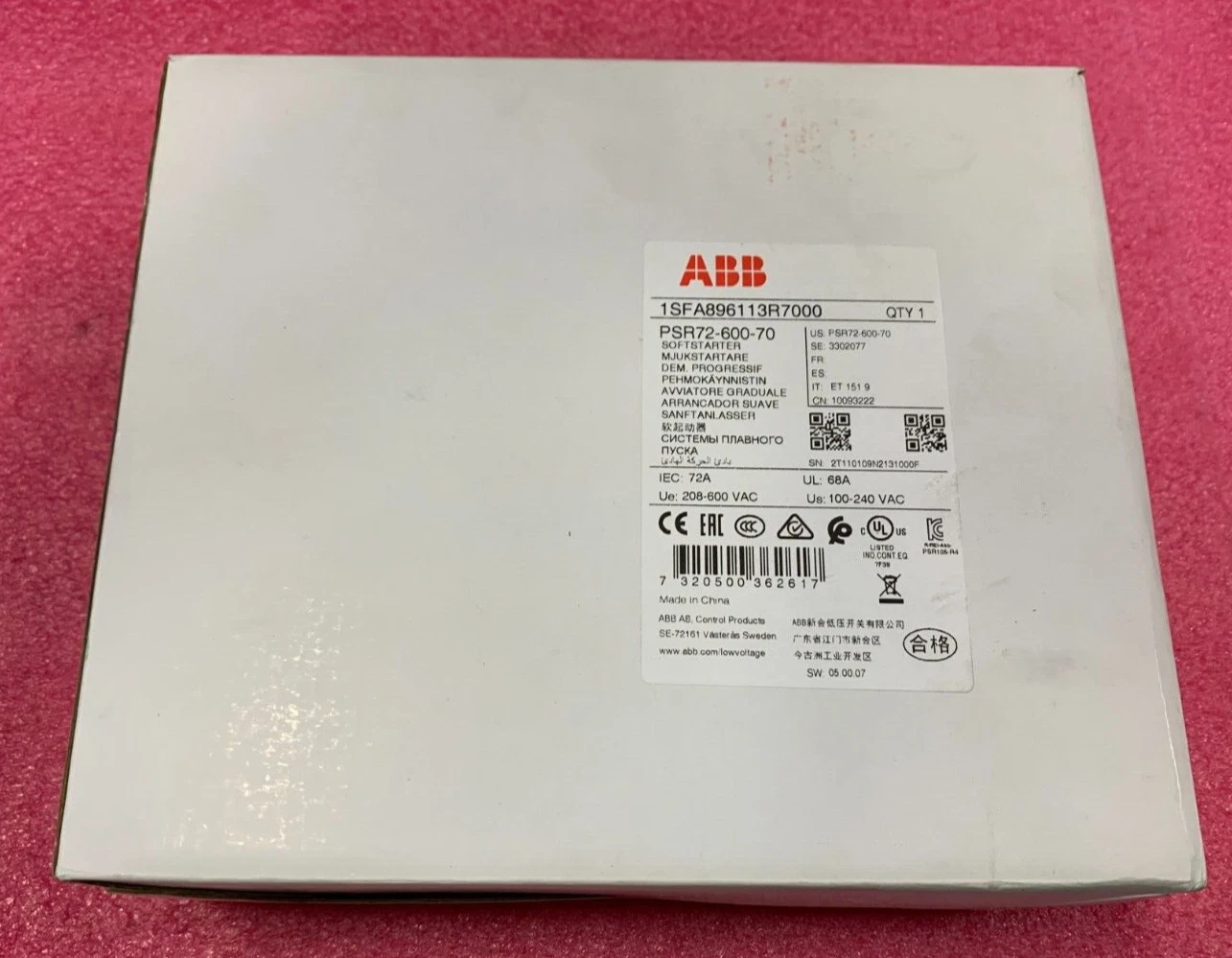 Starter PSR72-600-70 ABB Soft 1 PSR72-600-70