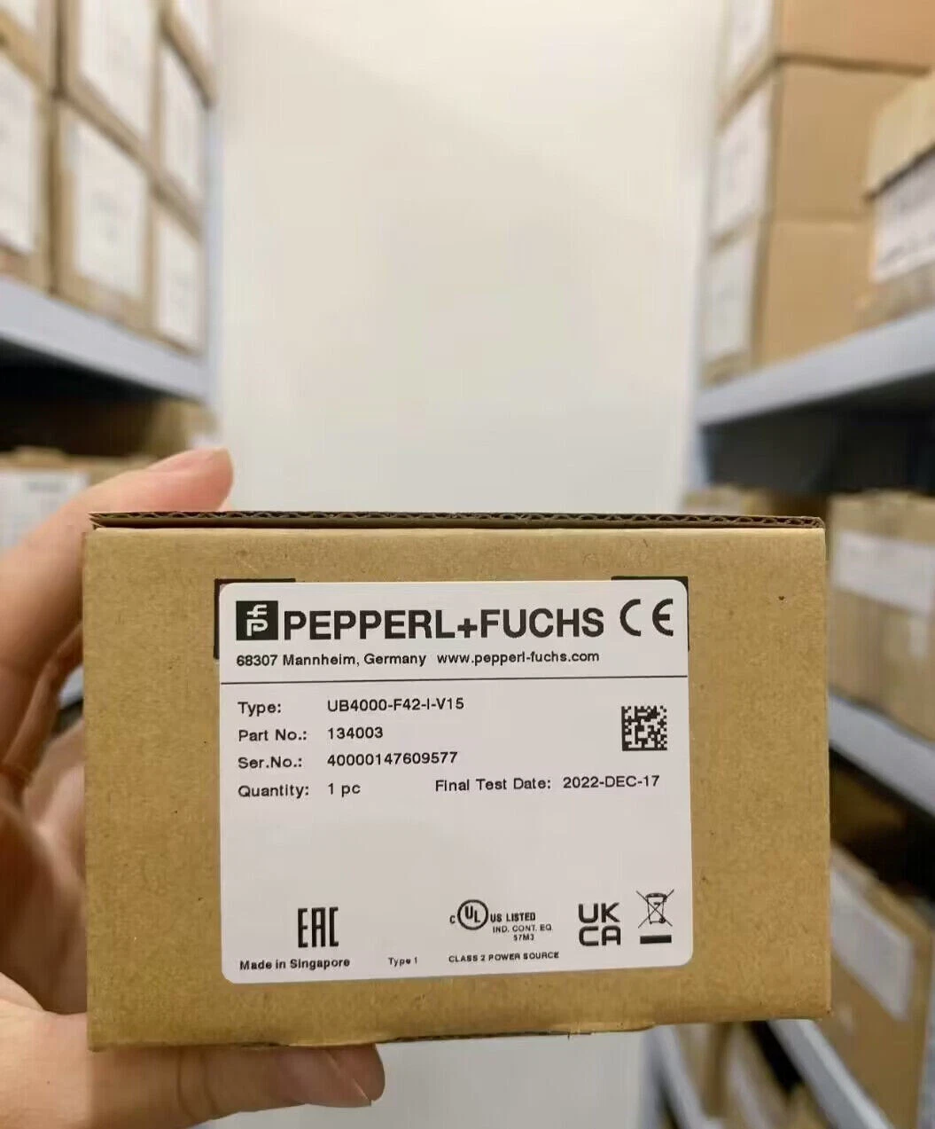 PEPPERL+FUCHS PEPPERL Ultrasonic Sensor UB4000-F42-I-V15 FUCHS 1 UB4000-F42-I-V15
