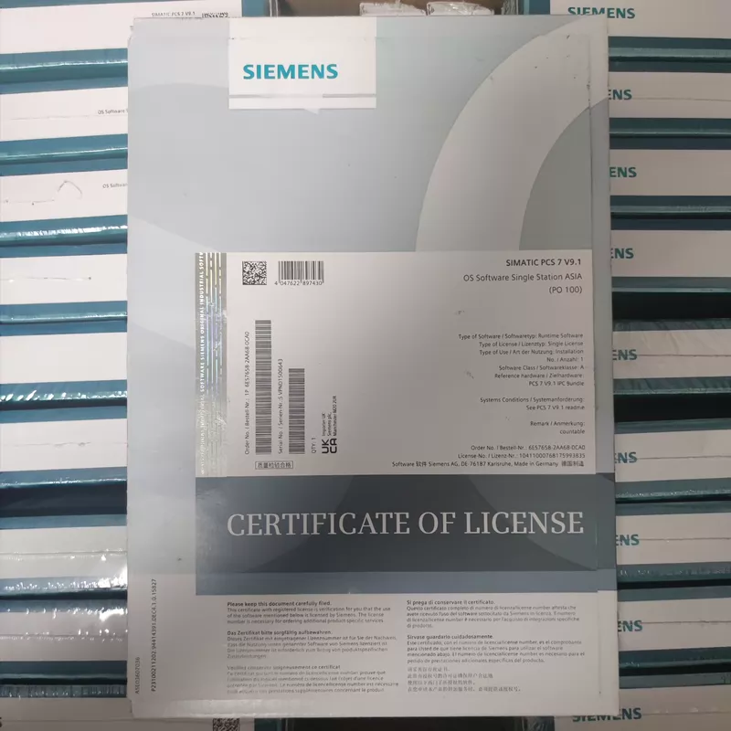 SIEMENS Software License Model 6ES7658-2AA68-0CA0 Info 1 6ES7658-2AA68-0CA0