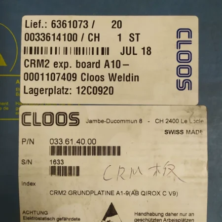 CLOOS CRM Board 033614000 - Precision Control Module for Automation