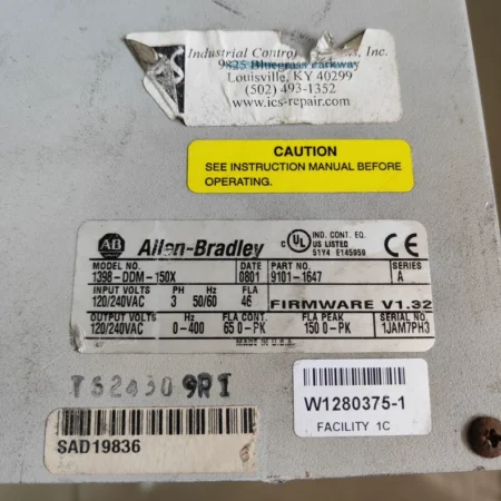 Allen-Bradley 1398-DDM-150X High-Performance Drive