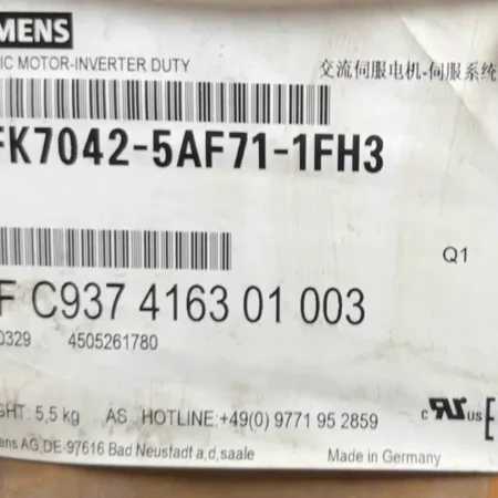 SIEMENS Servo Motor 1FK7042-5AF71-1FH3 High Performance