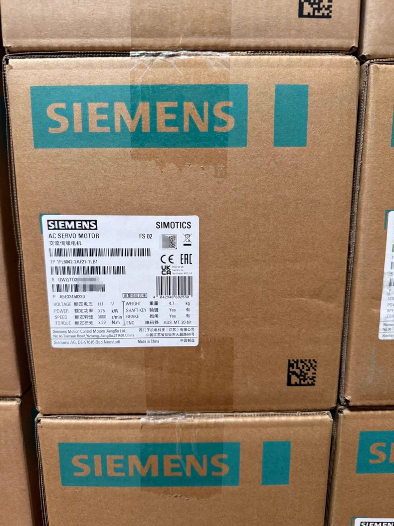 SIEMENS Servo Motor 1FL6042-2AF21-1LB1 Efficient Servo Drive 1 1FL6042-2AF21-1LB1