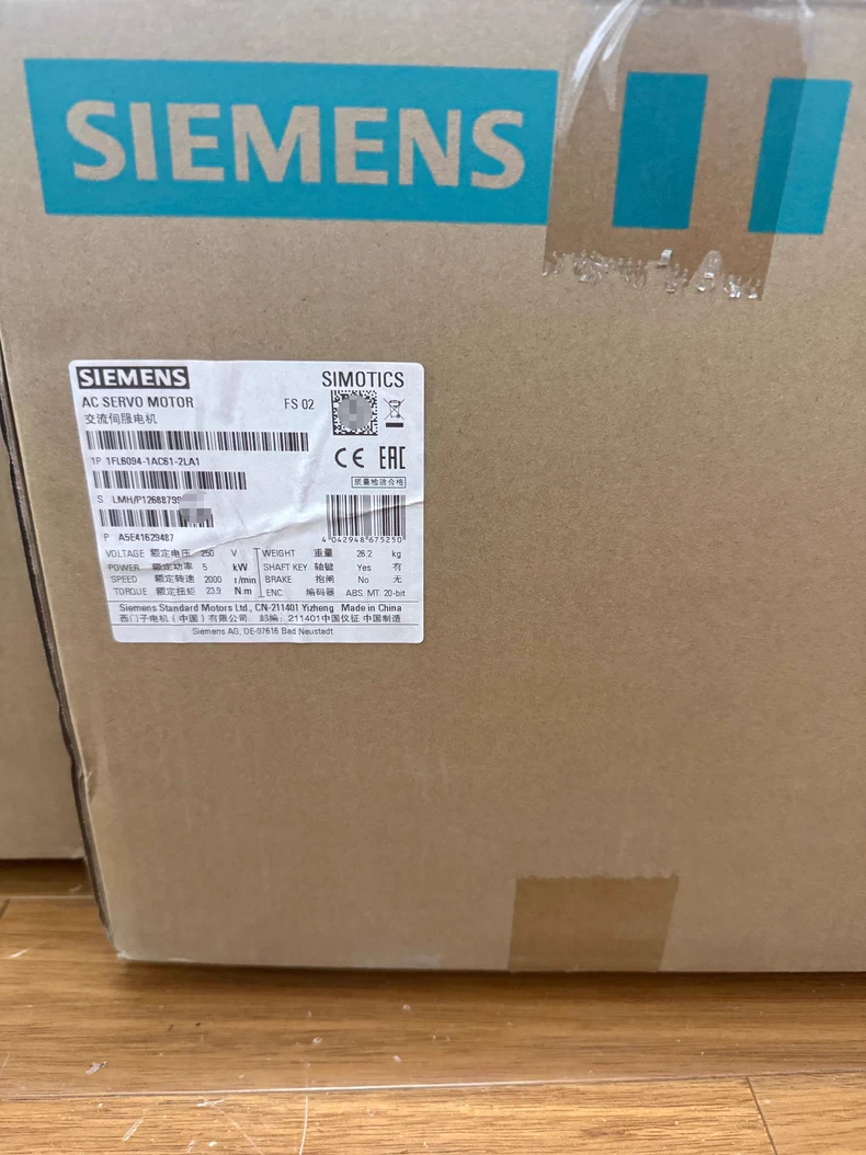 SIEMENS 1FL6096-1AC61-2LA1 Servo Motor 1 1FL6096-1AC61-2LA1