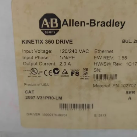 Allen-Bradley 2097-V31PR2-LM: Precision Motion Drive