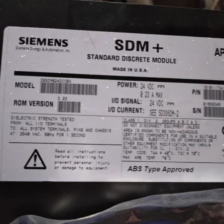 SIEMENS Module 39SDMA24DCCBN - Automation Control Unit