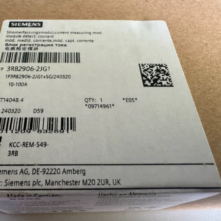 Siemens Current Transformer Model 3RB2906-2JG1 Reliable