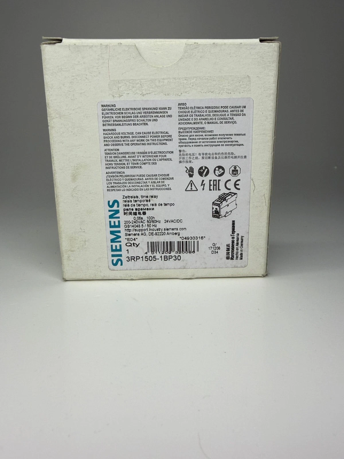 Siemens 3RP1505-1BP30 Time Relay Industrial Timer 1 3RP1505-1BP30