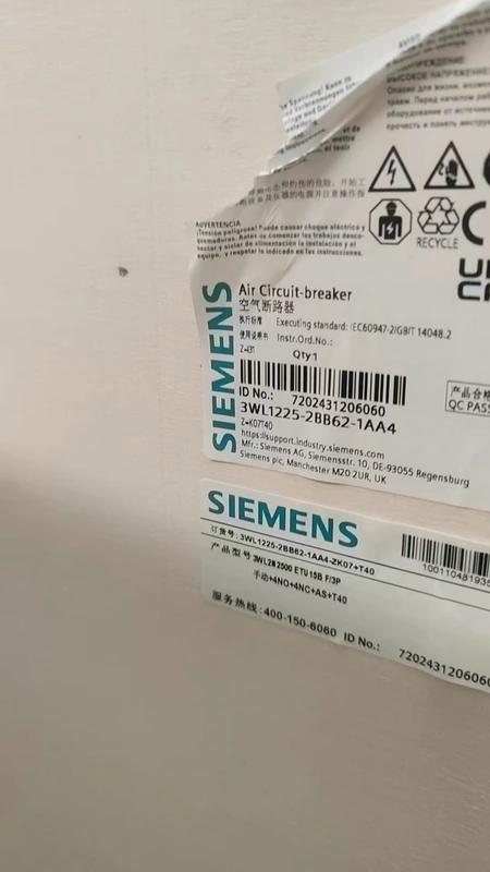 Siemens Air Circuit Breaker 3WL1225-2BB62-1AA4 Reliable Protection 1 Siemens Air Circuit Breaker 3WL1225-2BB62-1AA4 Reliable Protection