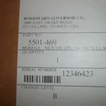 WOODWARD 5501-469 - High-Performance PLC CPU Unit
