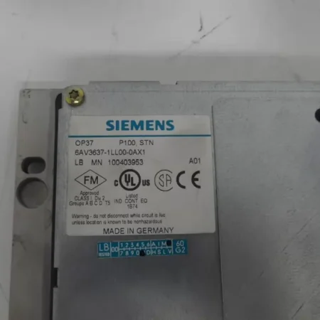 SIEMENS 6AV3637-1LL00-0AX1 Touch Panel Advanced Interface