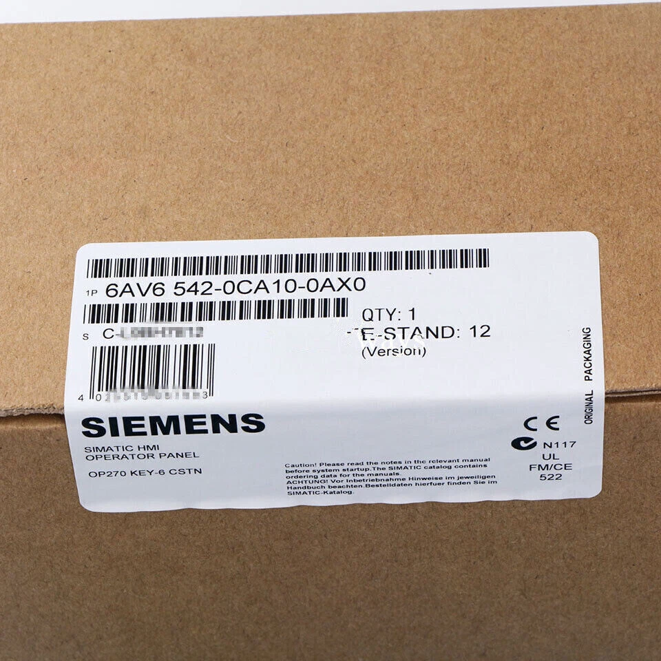 Siemens SIMATIC HMI 6AV6542-0CA10-0AX0 Touch Panel 1 6AV6542-0CA10-0AX0