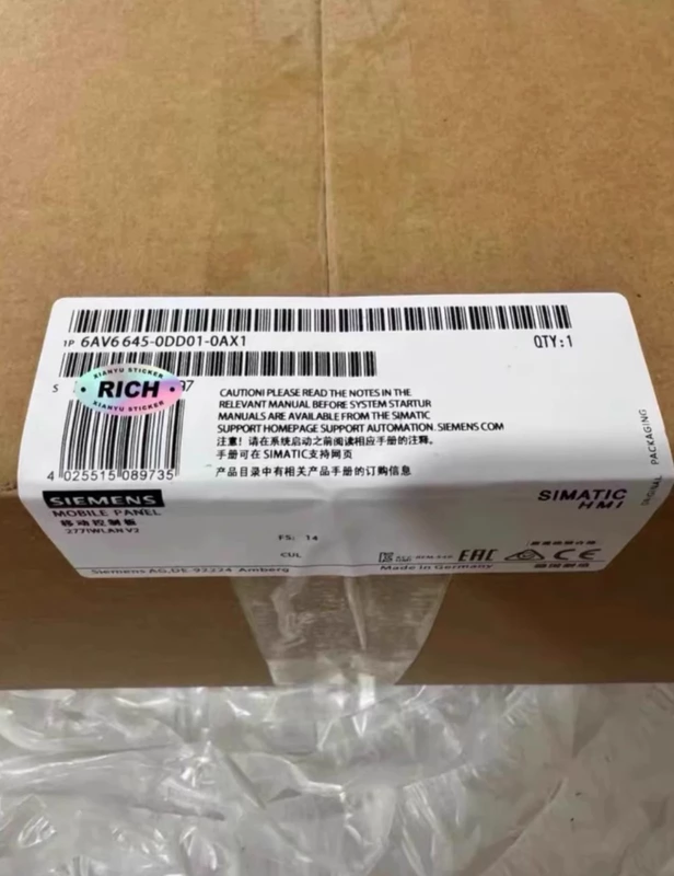 SIEMENS Touch Panel 6AV6645-0DD01-0AX1 HMI Interface Device 1 SIEMENS Touch Panel 6AV6645-0DD01-0AX1 HMI Interface Device