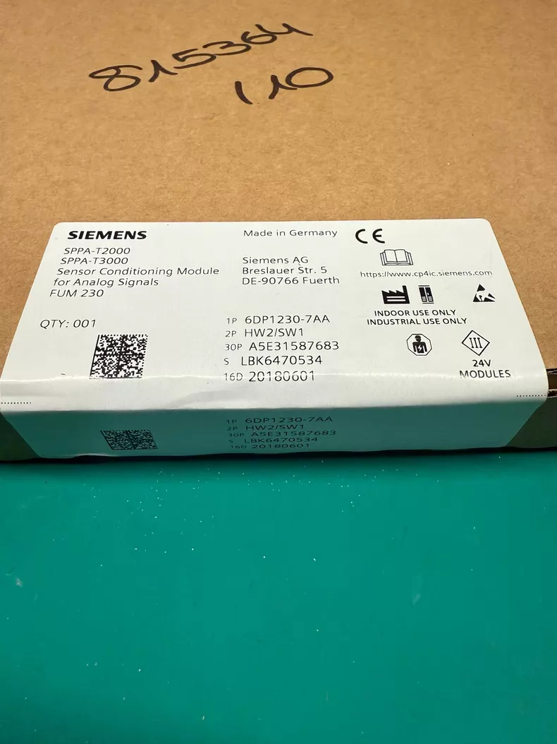 SIEMENS FUM 230 Model 6DP1230-7AA Industrial Automation Sensor 1 SIEMENS FUM 230 Model 6DP1230-7AA Industrial Automation Sensor
