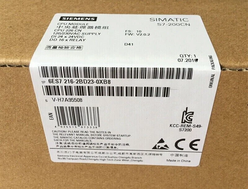Siemens CPU Module 6ES7216-2BD23-0XB8 S7-200 PLC Controller 1 6ES7216-2BD23-0XB8