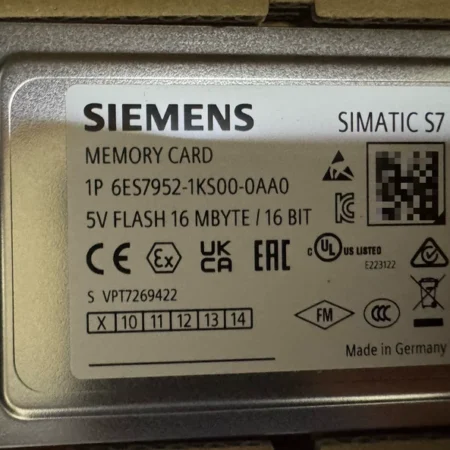 SIEMENS 6ES7952-1KS00-0AA0 Flash Memory Card High Capacity