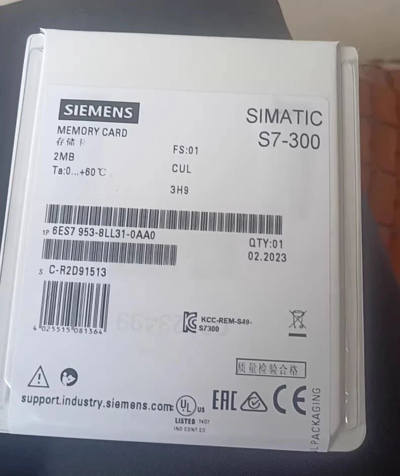 SIEMENS 6ES7953-8LL31-0AA0 Memory Card S7-300 1 6ES7953-8LL31-0AA0