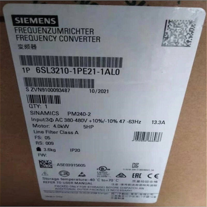 SIEMENS 6SL3210-1PE21-1AL0 Power Module Drive 1 6SL3210-1PE21-1AL0