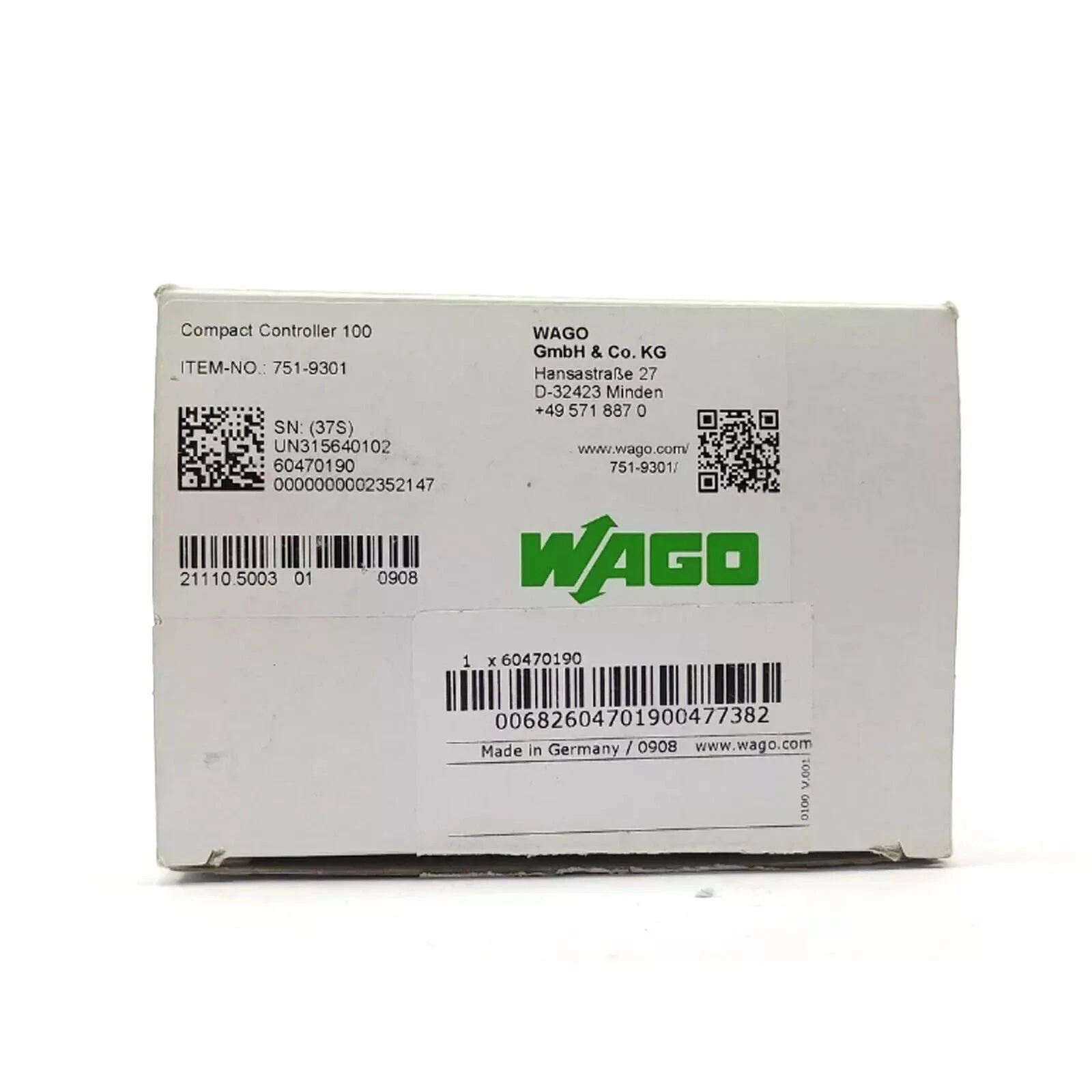 Wago 751-9301 Compact Controller for Automation 1 751-9301