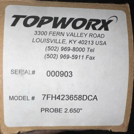 Topworx Sensor Model 7FH423658DCA High-Precision Device