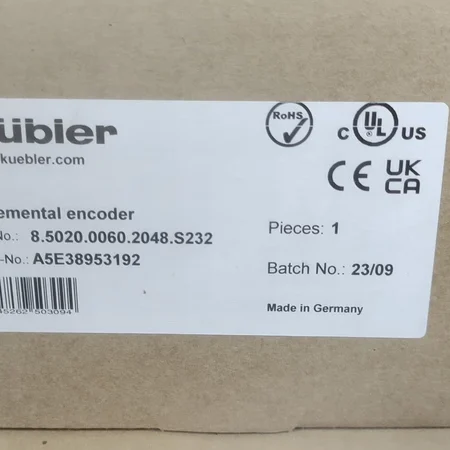 Kubler Incremental Encoder - Model 8.5020.0060.2048.S232
