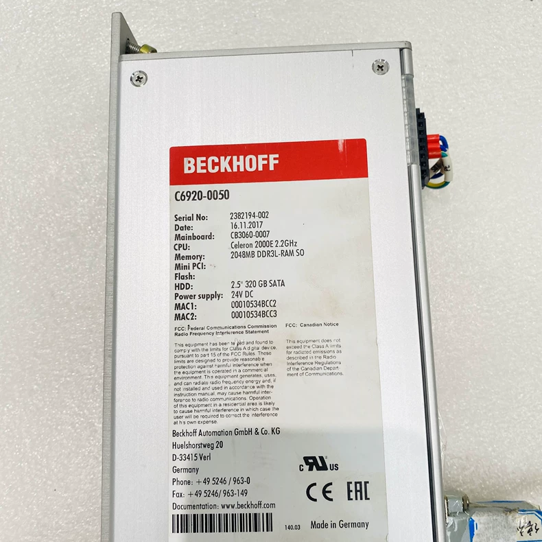 Beckhoff C6920-0050 High-Performance Controller Unit 1 Beckhoff C6920-0050 High-Performance Controller Unit