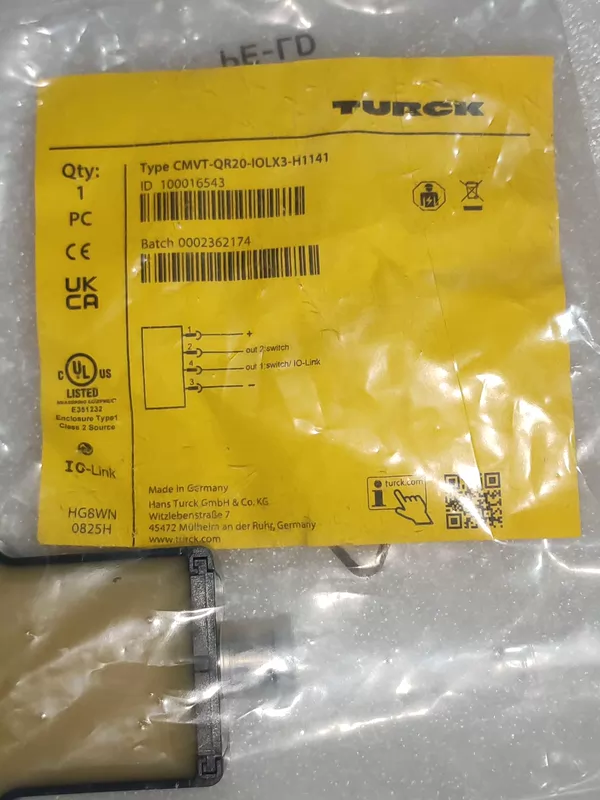 TURCK Vibration Sensor CMVT-QR20-IOLX3-H1141 Industrial Grade 1 TURCK Vibration Sensor CMVT-QR20-IOLX3-H1141 Industrial Grade