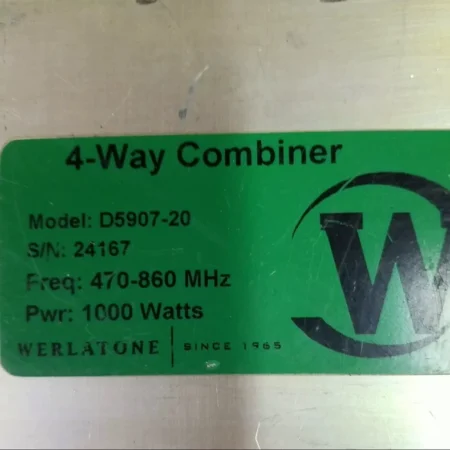 W D5907-2 4-Way Combiner for Network Optimization