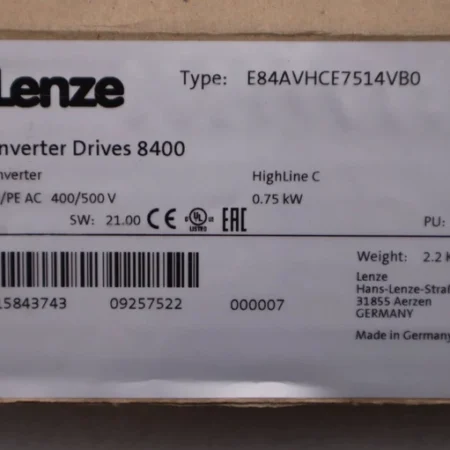 High-Quality Inverter Drive E84AVHCE7514VB0 by Lenze